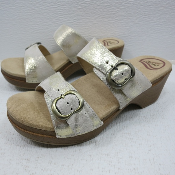 dansko gold sandals